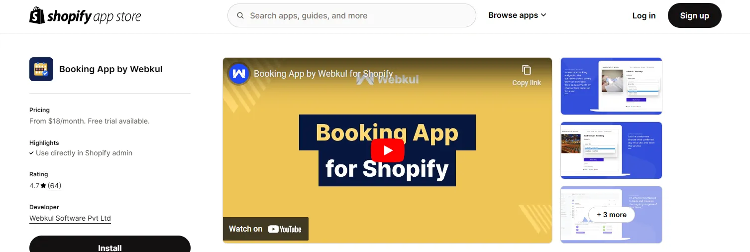 Booking App by Webkul